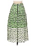 Tracy Reese Tweed Marled Colored Green Casual Skirt Size 2 - photo 2
