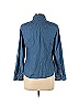 Talbots 100% Cotton Polka Dots Blue Long Sleeve Button-Down Shirt Size 10 (Petite) - photo 2