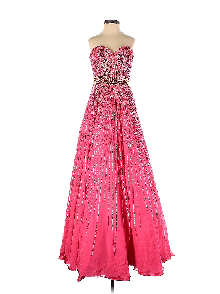 Sherri Hill 100 Silk Colored Pink Cocktail Dress Size 2 78 off