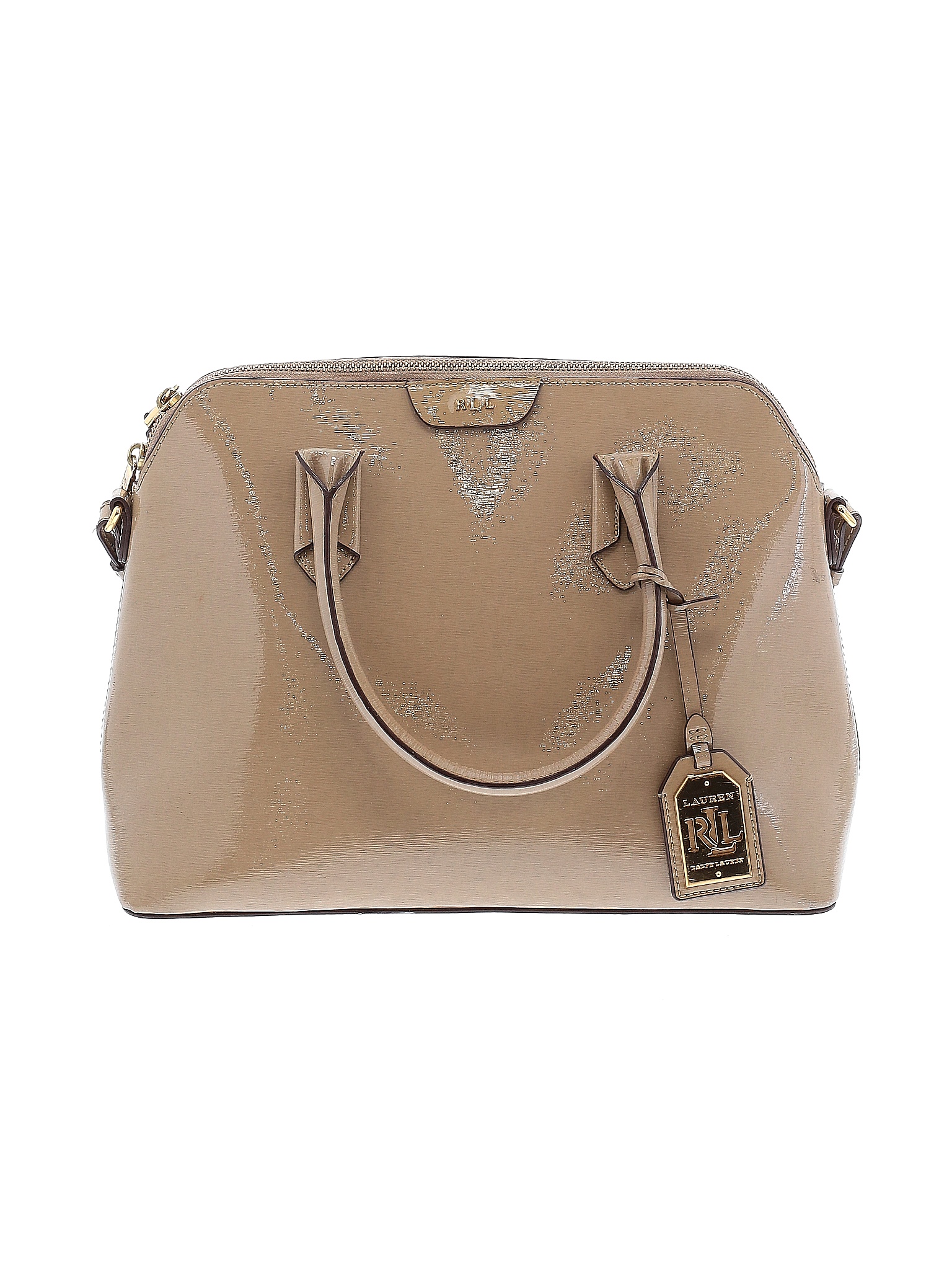 Lauren by Ralph Lauren 100 Leather Tan Leather Satchel One Size 66