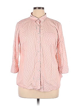 JCPenney 3/4 Sleeve Button-Down Shirt (view 1)