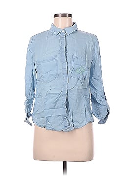 Charlotte Russe Long Sleeve Button-Down Shirt (view 2)