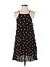 Eidon 100% Rayon Hearts Stars Polka Dots Black Casual Dress Size S - photo 1