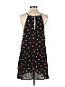 Eidon 100% Rayon Hearts Stars Polka Dots Black Casual Dress Size S - photo 2