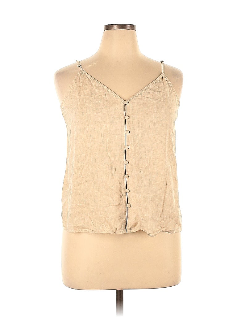 Pre-owned Bp. Sleeveless Blouse In Tan