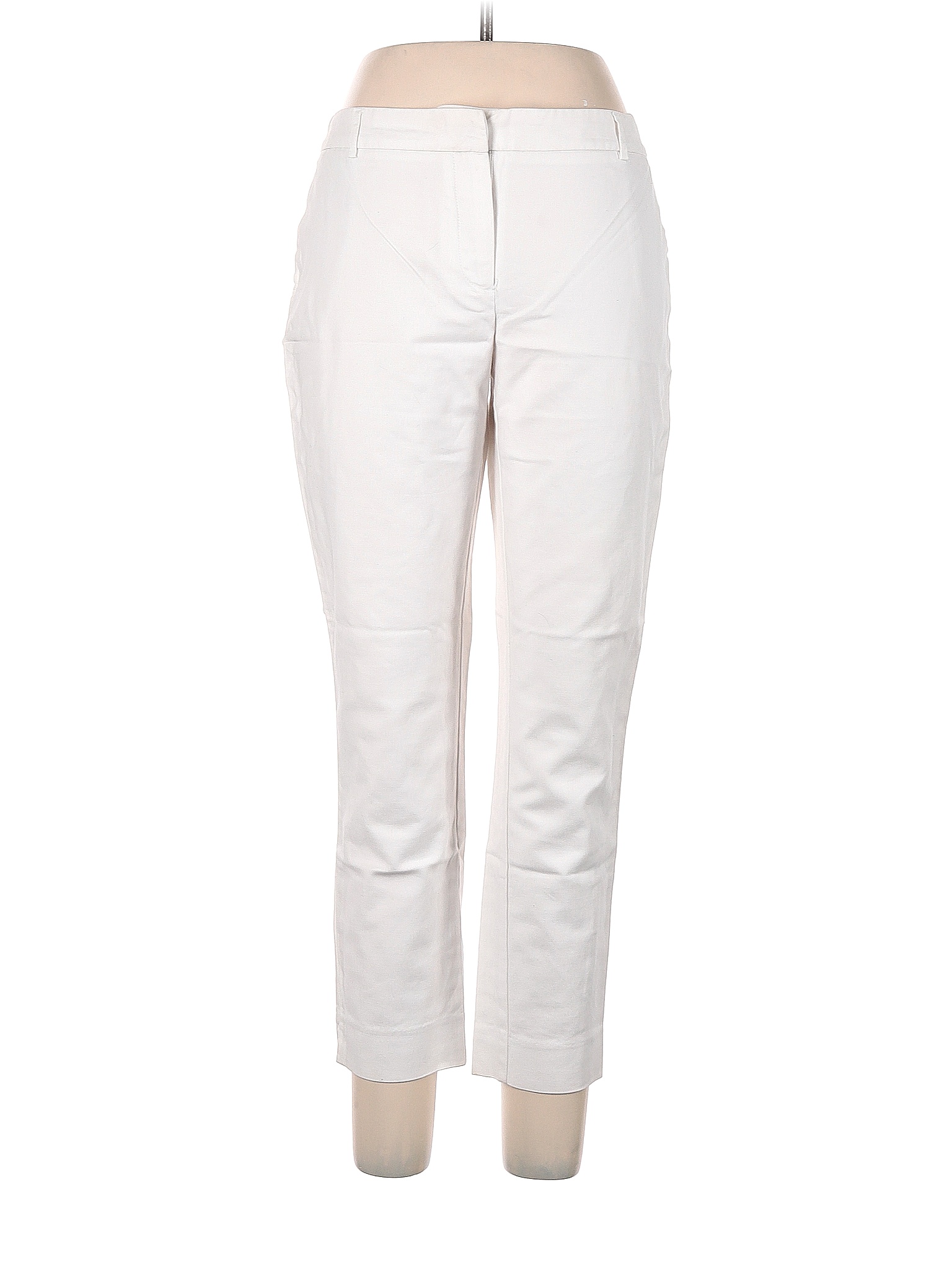Adrienne Vittadini Solid Colored White Khakis Size 12 - 87% off | ThredUp