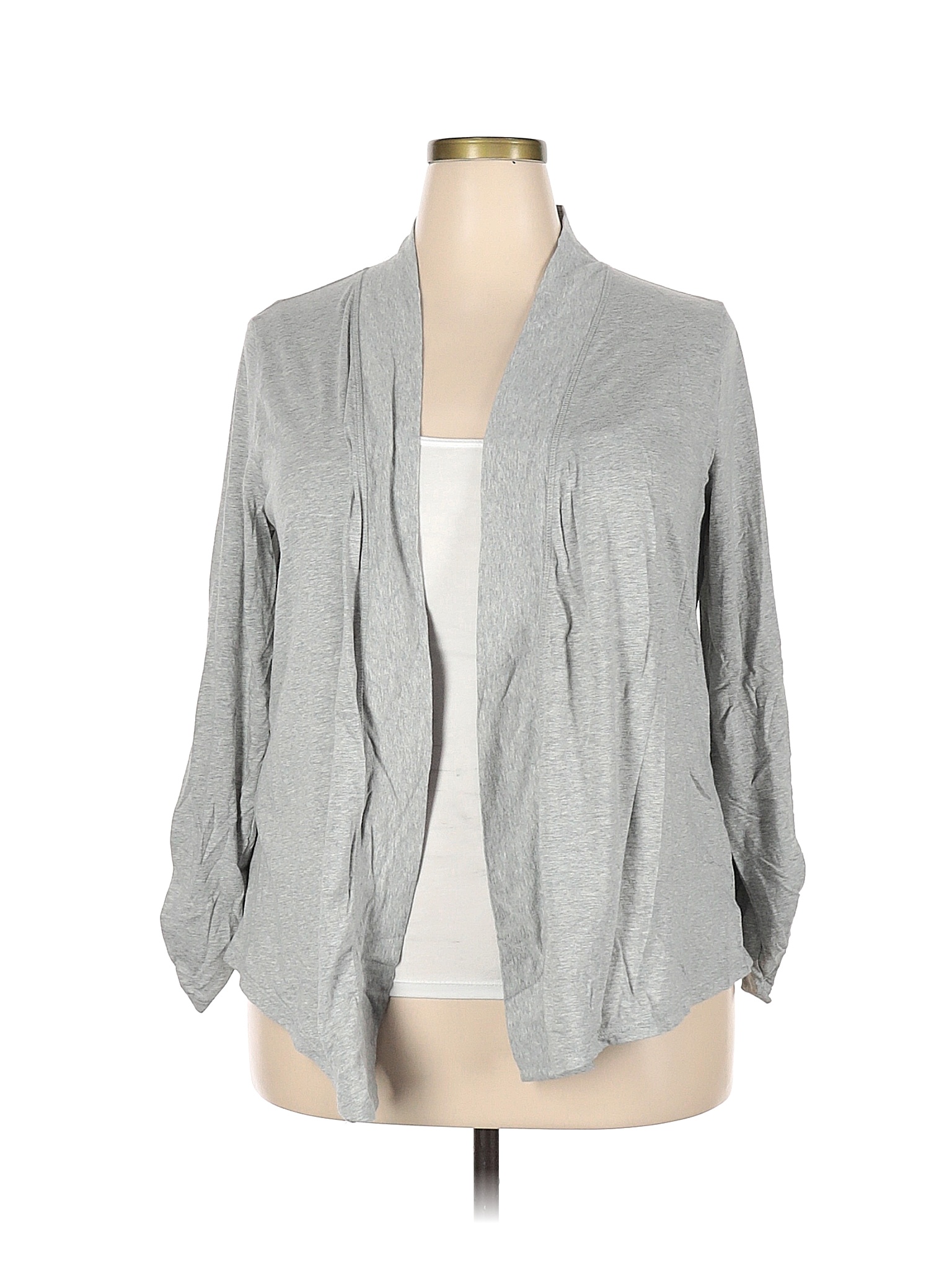 Crown & Ivy Solid Colored Gray Jacket Size XXL - 64% off | thredUP