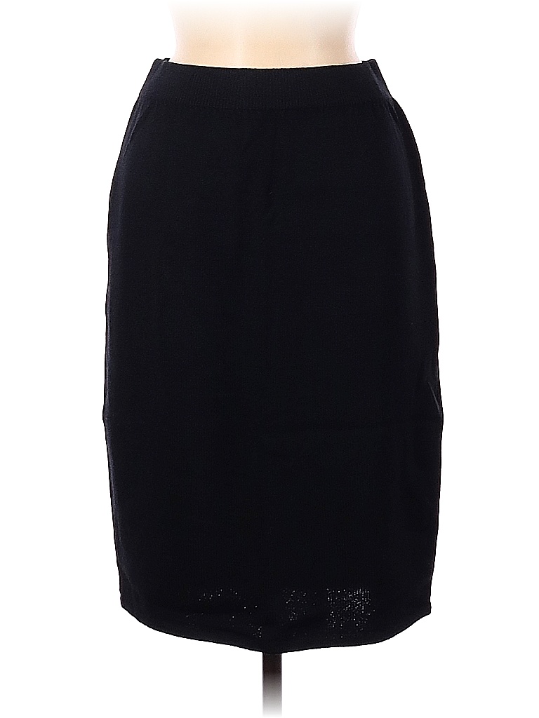 St. John Collection Solid Black Casual Skirt Size 6 - photo 1