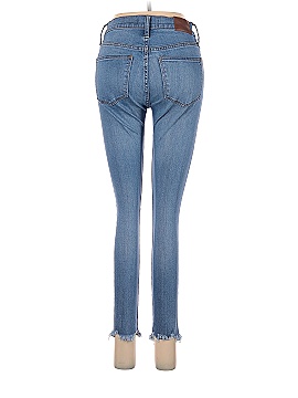 Madewell Petite 9" Mid-Rise Skinny Jeans in Frankie Wash: Torn-Knee Edition (view 2)