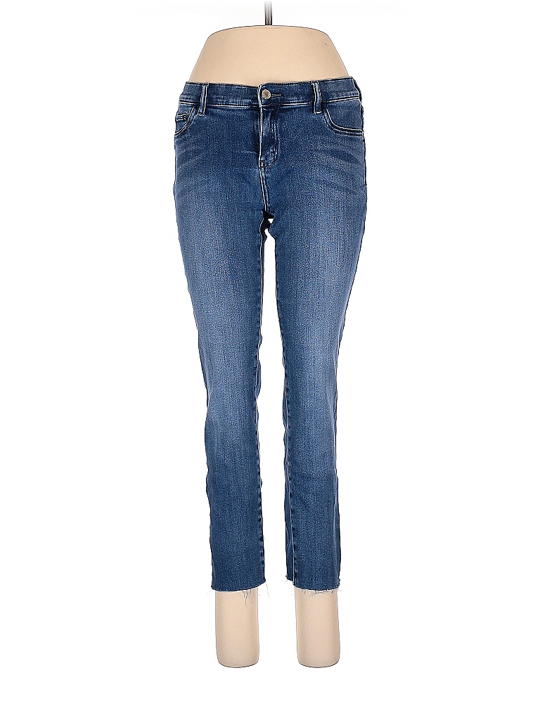 Soho JEANS NEW YORK & COMPANY Solid Blue Jeans Size 6 - photo 1