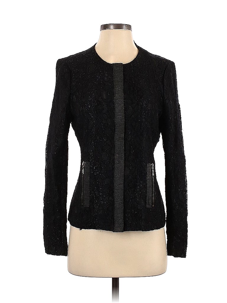 Laura Ashley Solid Black Jacket Size S Off Thredup