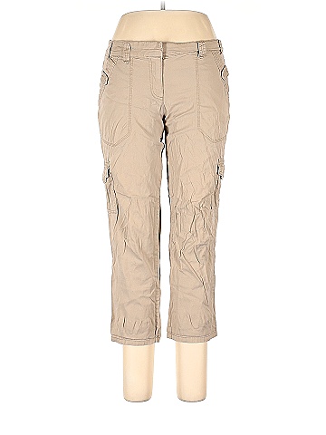 a.n.a. A New Approach Solid Tan Cargo Pants Size 10 - 78% off