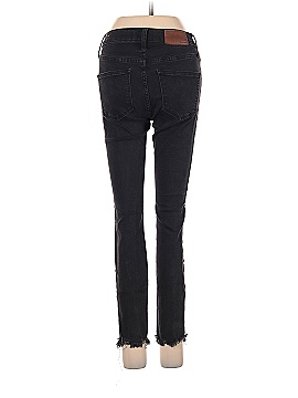 Madewell Petite 9" Mid-Rise Skinny Jeans in Berkeley Black: Button-Through Edition (view 2)