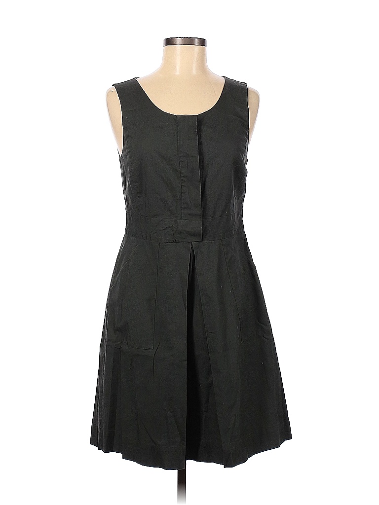 J Crew 100 Cotton Solid Black Gray Casual Dress Size 6 78 Off Thredup