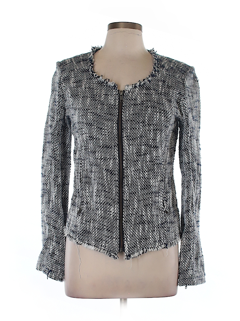 Joie Tweed White Jacket Size L - 93% off | thredUP