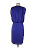 David Meister Solid Sapphire Purple Cocktail Dress Size 4 - photo 2