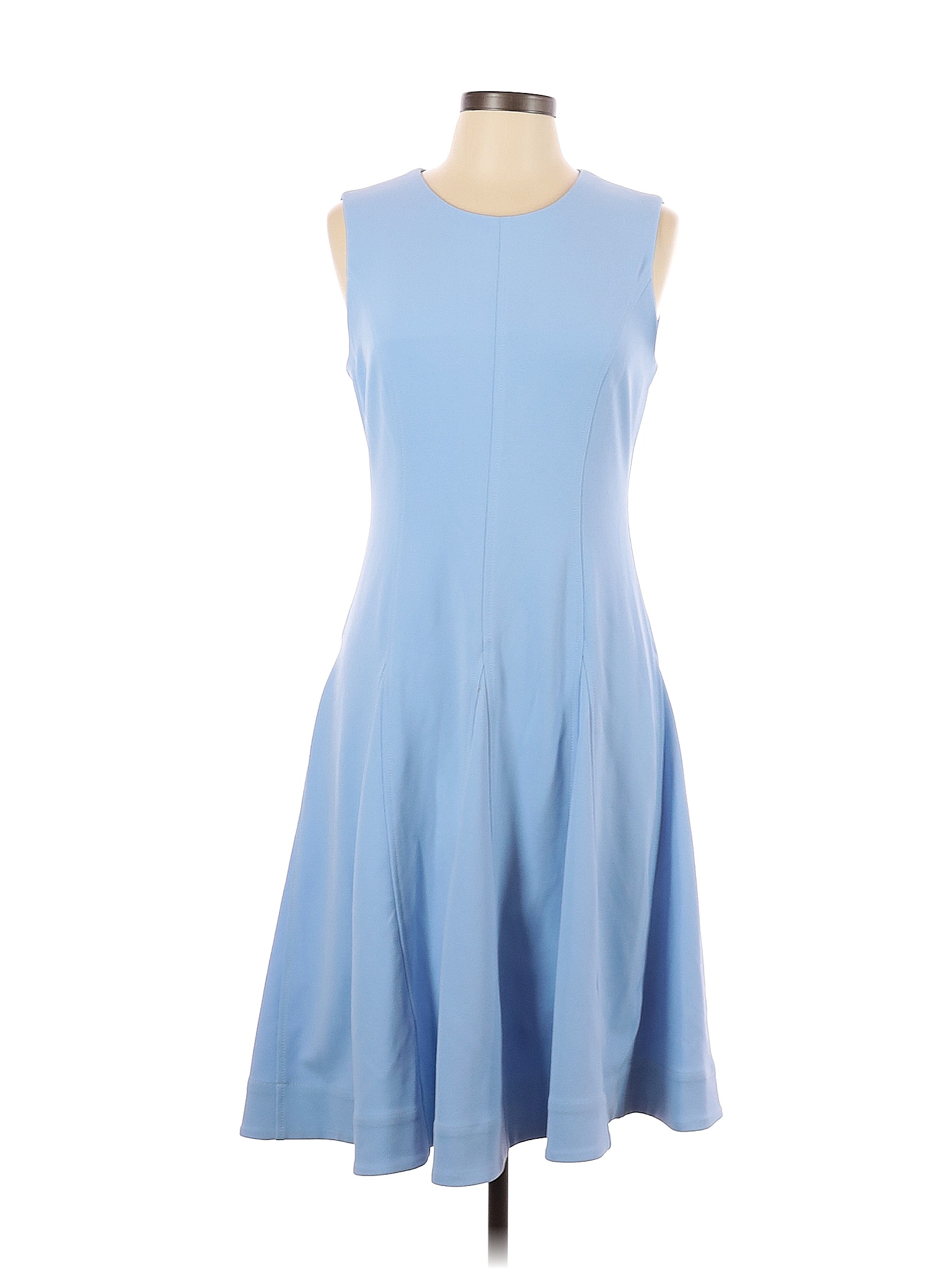 Calvin Klein Solid Blue Casual Dress Size 10 - 66% off | thredUP