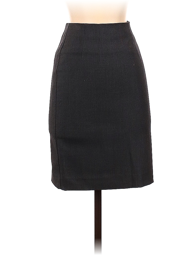 H&M Solid Gray Casual Skirt Size 2 - photo 1