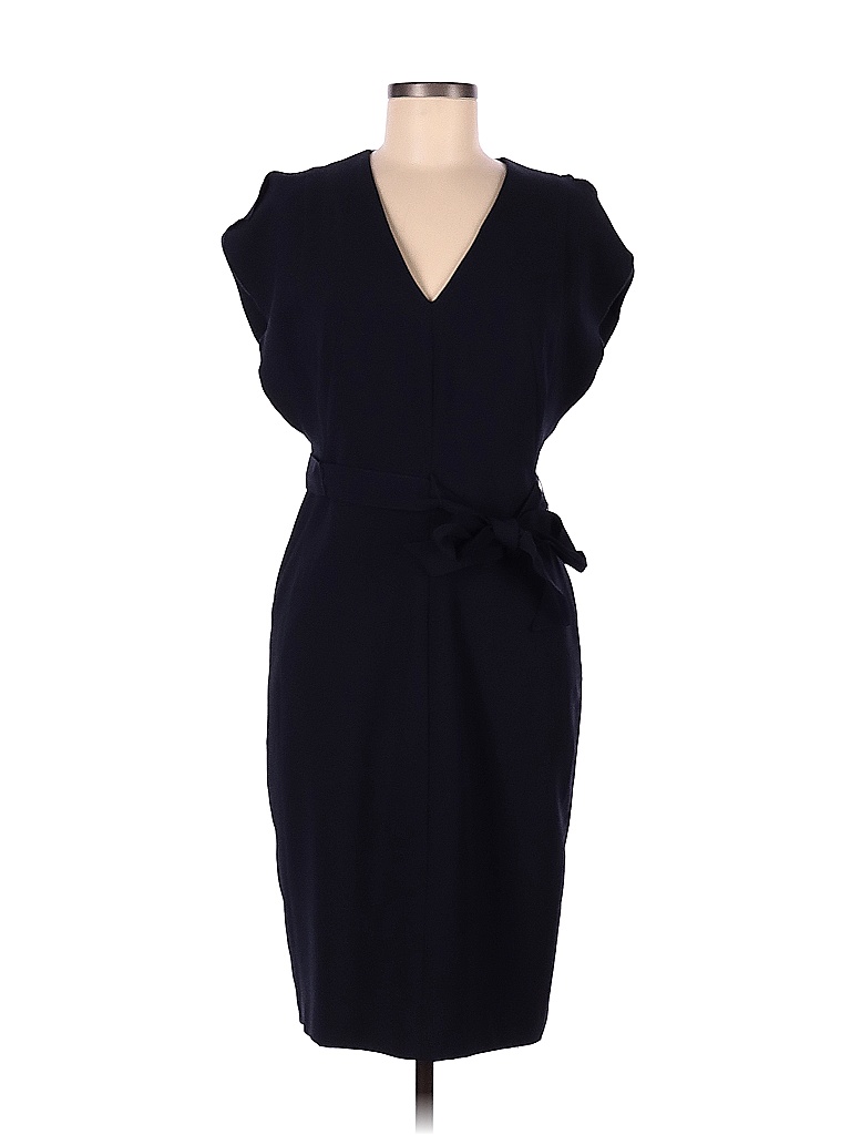 Eliza J Solid Blue Casual Dress Size 6 - 81% off | thredUP