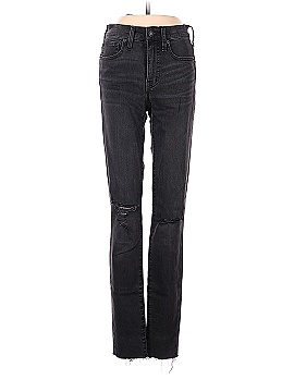 Madewell Tall 9" Mid-Rise Skinny Jeans in Black Sea (view 1)