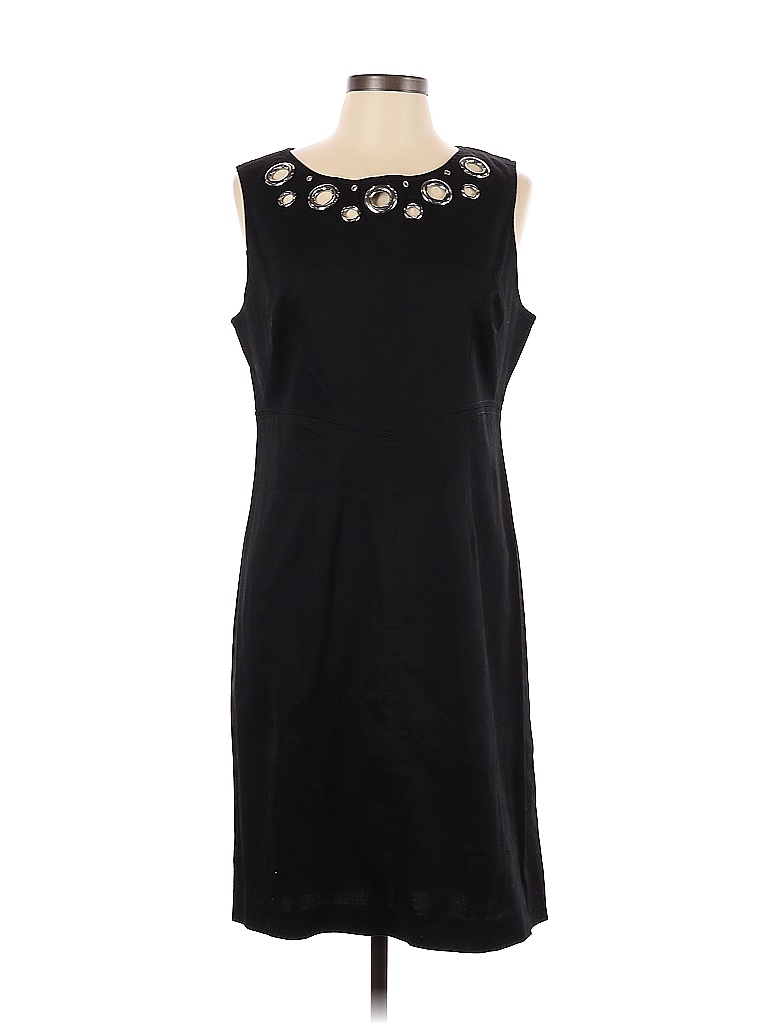 Sharagano Solid Black Cocktail Dress Size 12 - photo 1