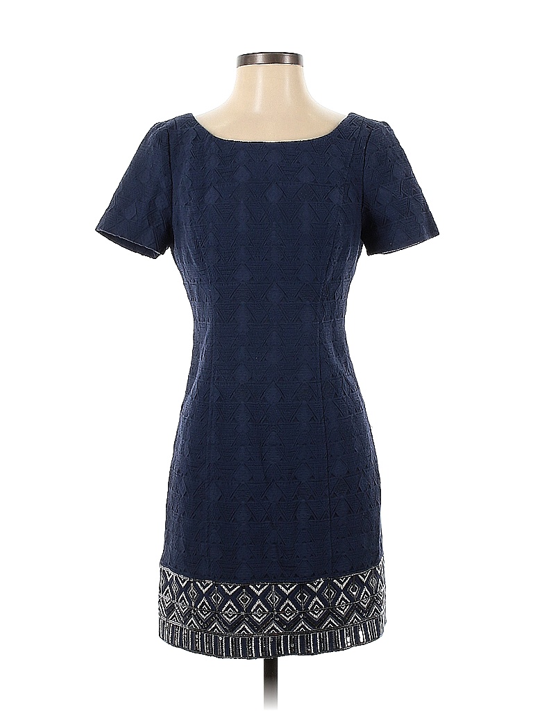 Plenty By Tracy Reese Solid Navy Blue Casual Dress Size 2 - photo 1