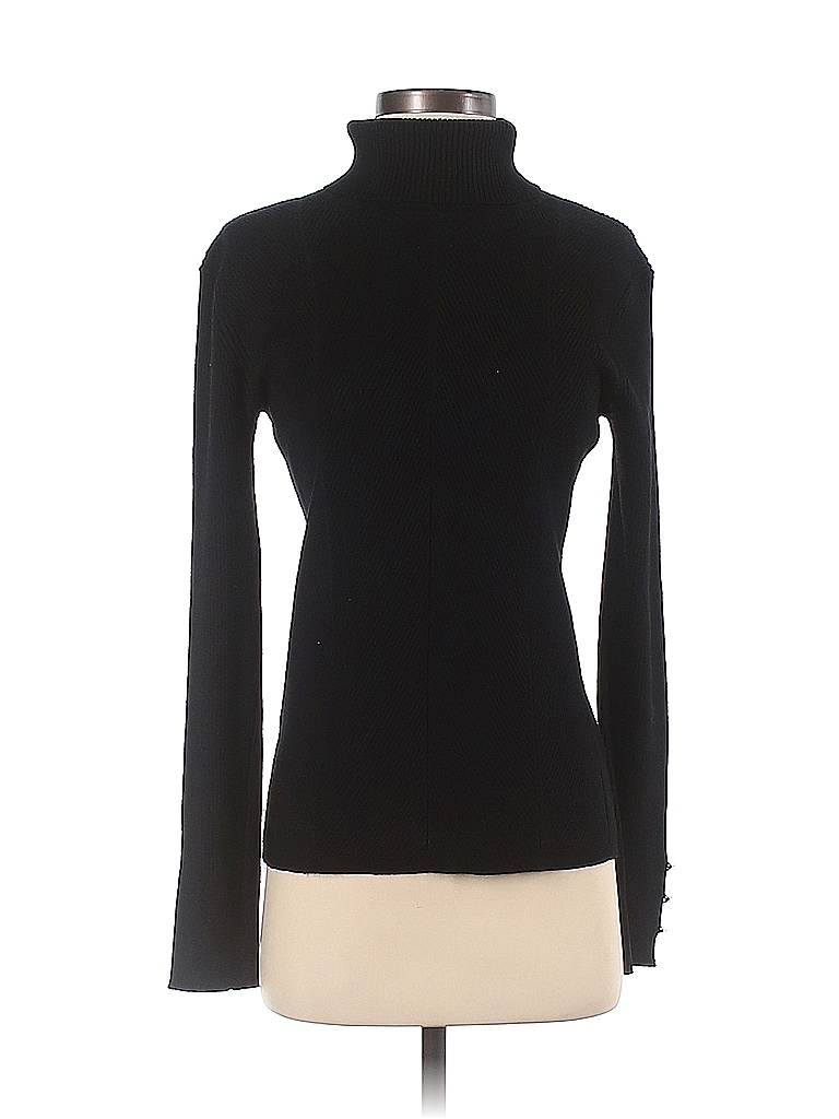 Tahari Solid Black Turtleneck Sweater Size S - 84% off | thredUP