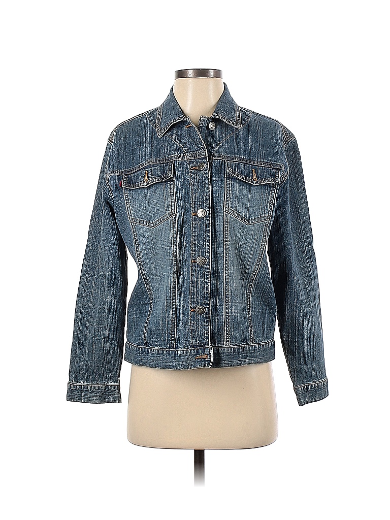 Chico's Solid Blue Denim Jacket Size Sm (0) - 80% off | thredUP