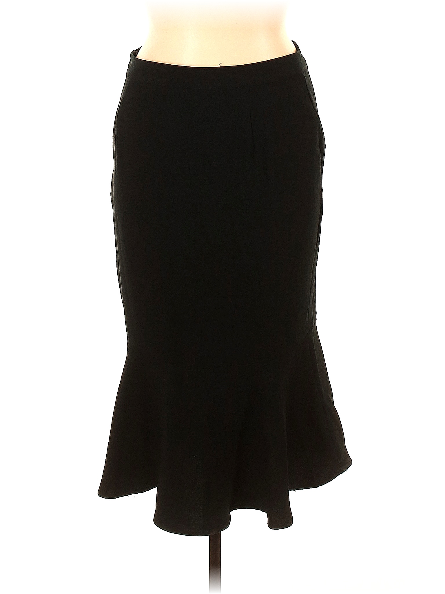 Who What Wear 100 Polyester Solid Black Casual Skirt Size 14 44 Off