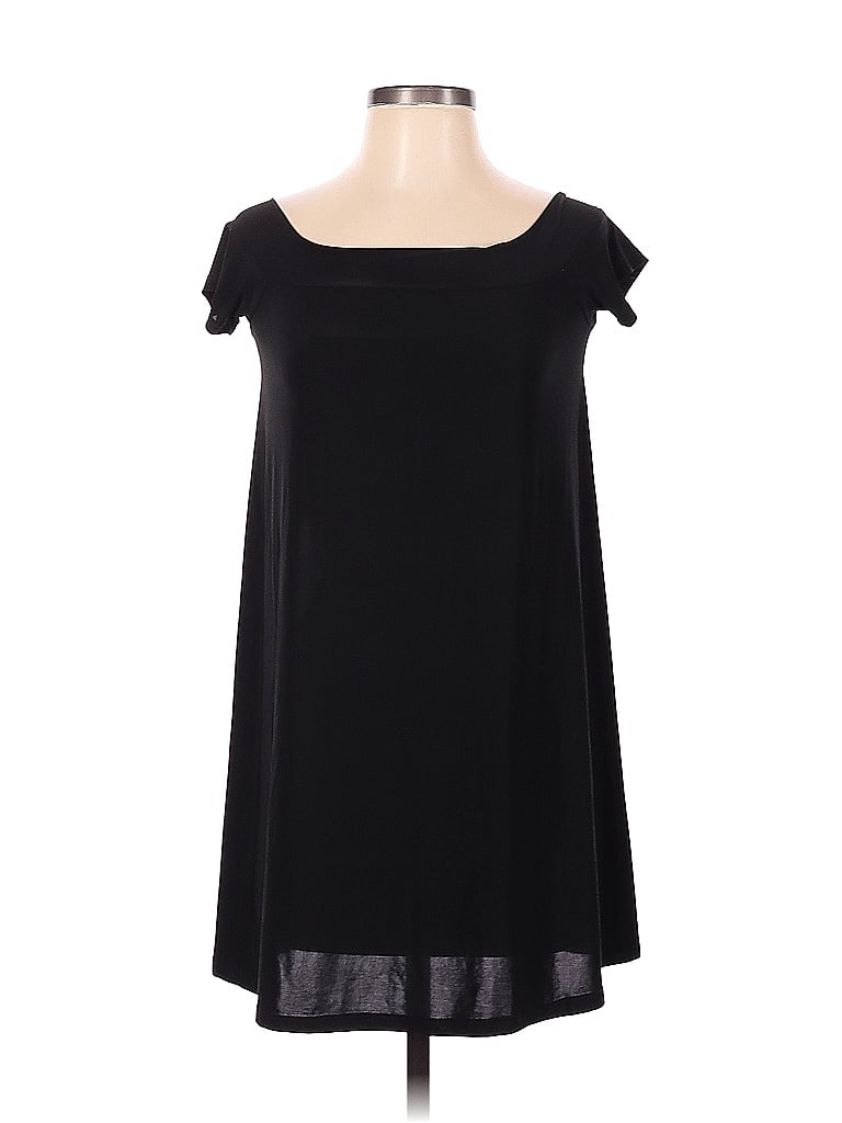 BLOOMS In The City Solid Black Casual Dress Size S - photo 1