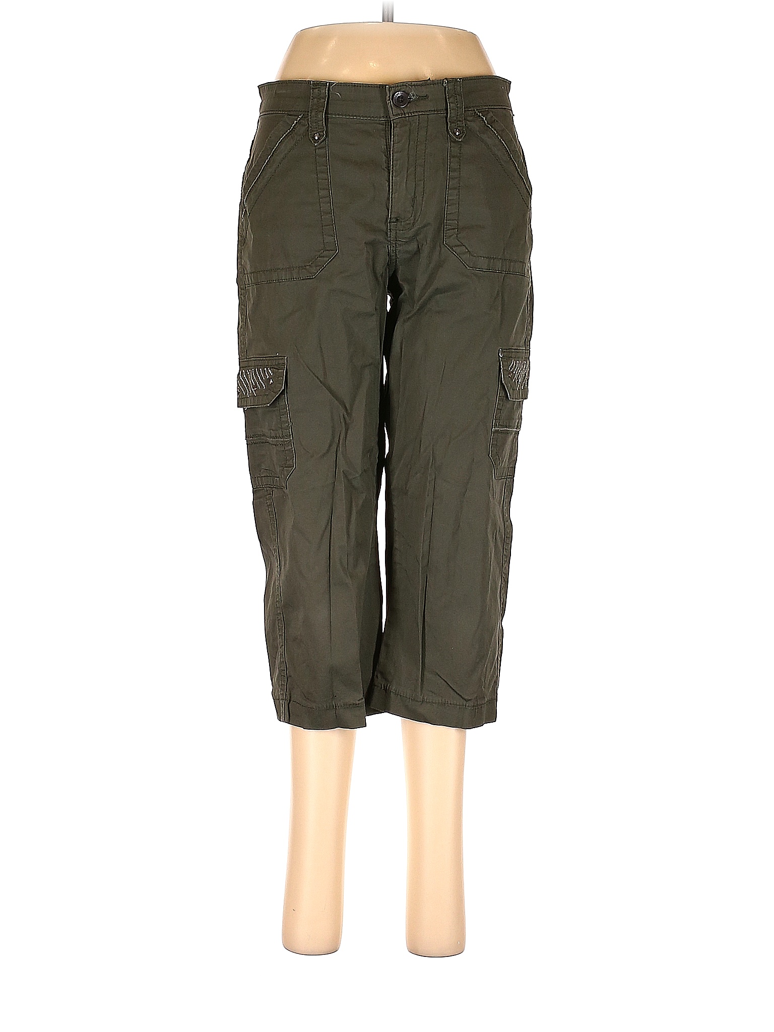 Lee Solid Colored Green Cargo Pants Size 6 - 66% off | thredUP