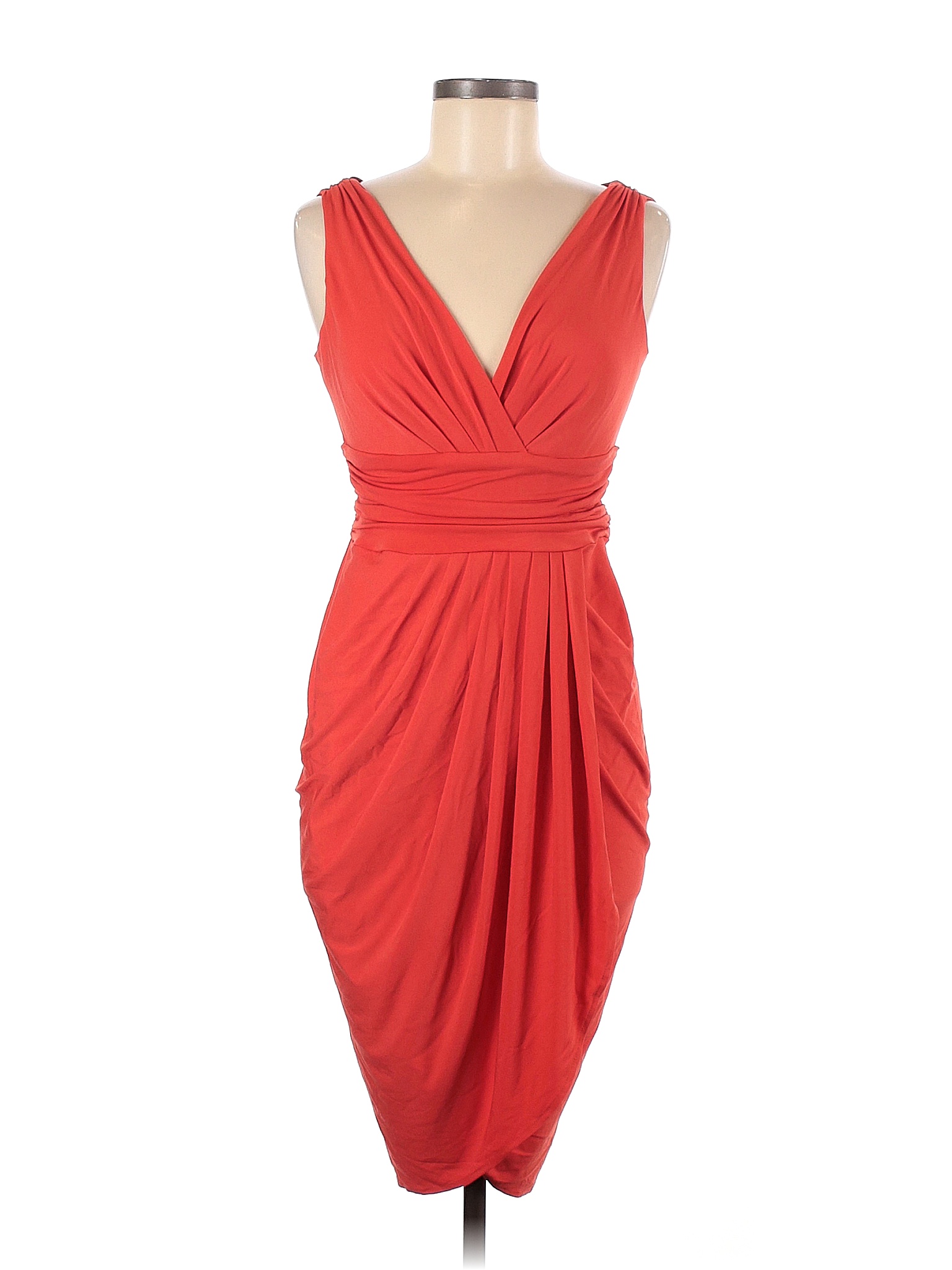 Boston Proper Solid Colored Orange Cocktail Dress Size 6 74 off