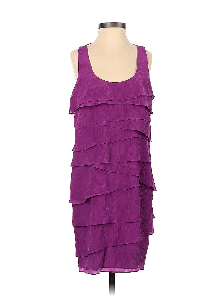 Shoshanna 100% Silk Solid Colored Purple Cocktail Dress Size 2 - photo 1