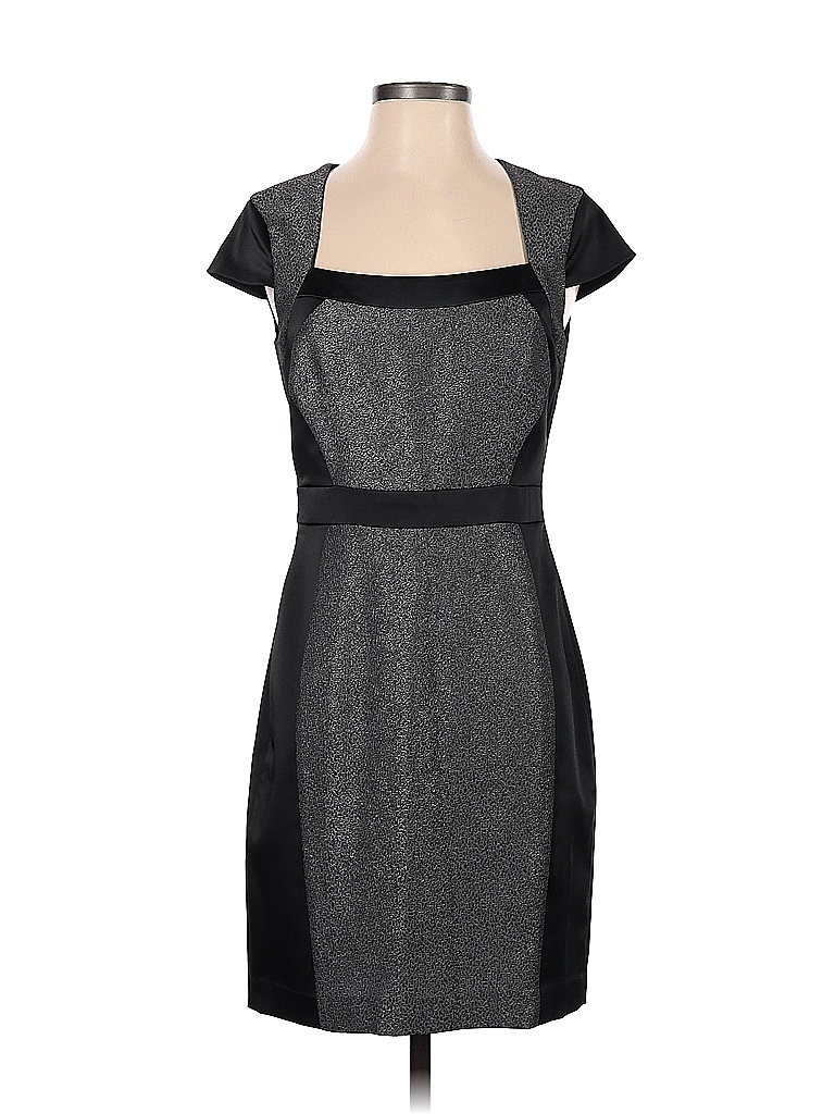 Marc New York Andrew Marc Color Block Black Gray Casual Dress Size 4 ...