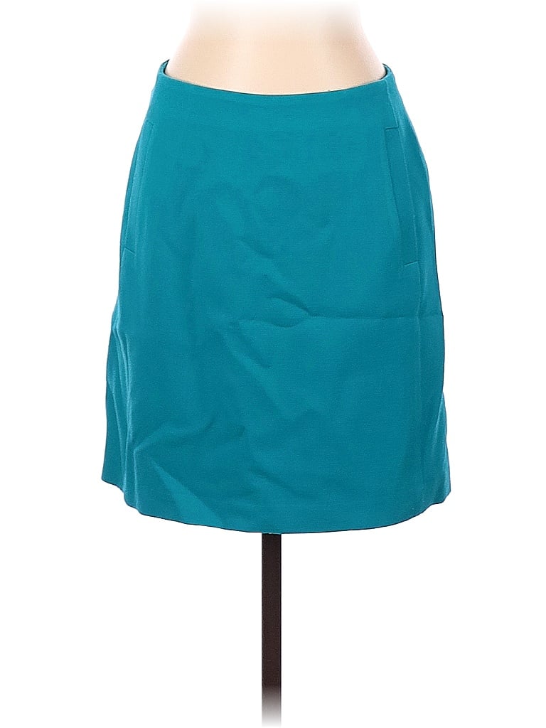 Banana Republic Solid Teal Casual Skirt Size 2 - photo 1