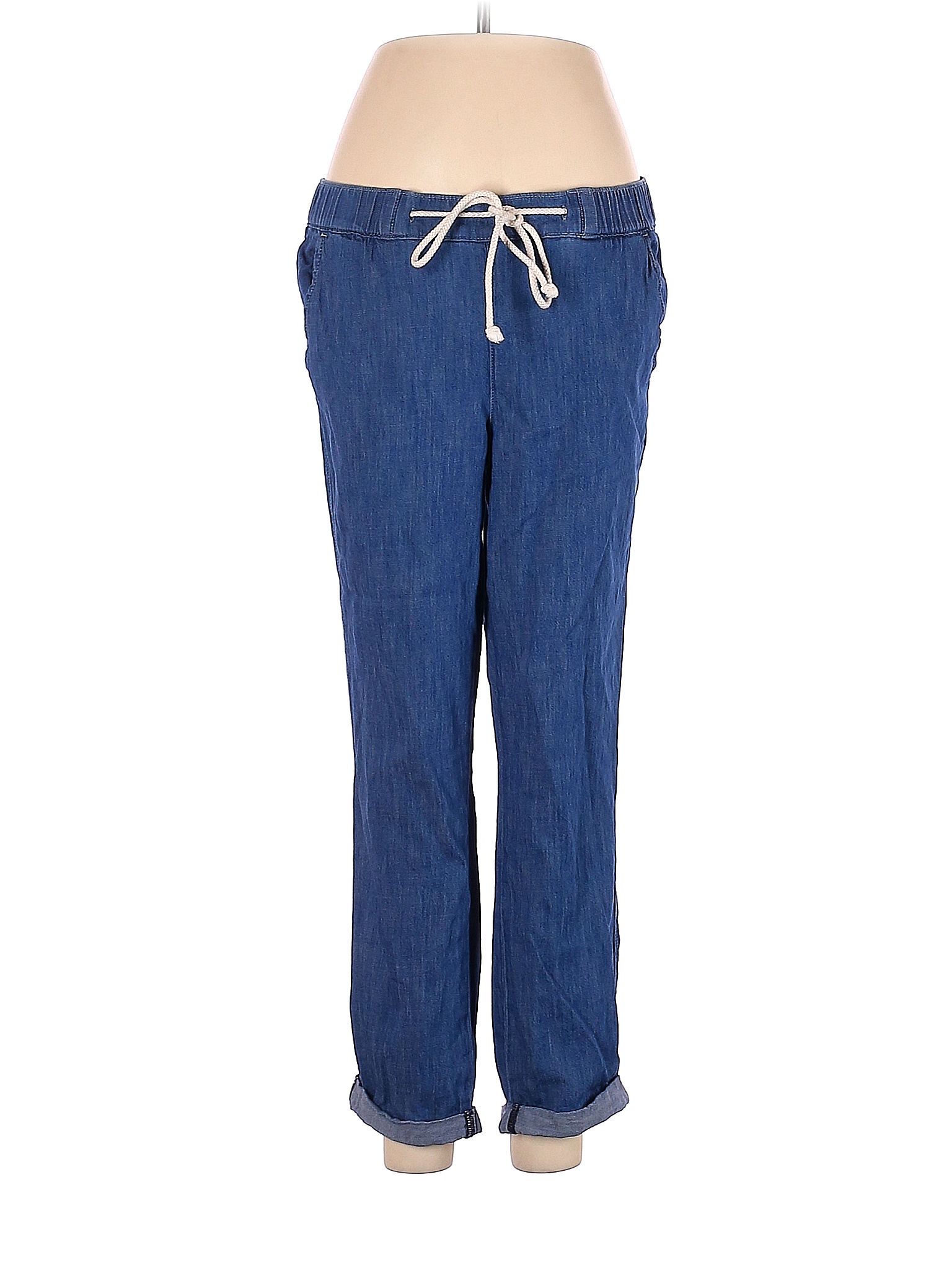 NYDJ 100 Cotton Solid Blue Jeans Size 8 (Petite) 93 off thredUP