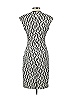 Kay Unger Jacquard Damask Grid Chevron-herringbone Graphic Black Casual Dress Size 2 - photo 2