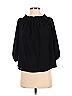 Eva Mendes by New York & Company 100% Polyester Polka Dots Black Long Sleeve Blouse Size XS - photo 1