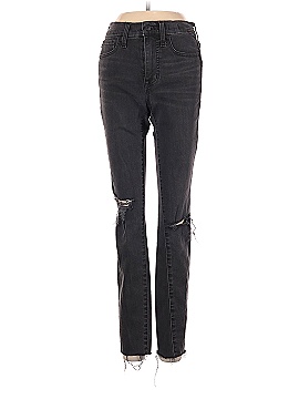 Madewell 9" Mid-Rise Skinny Jeans in Black Sea (view 1)