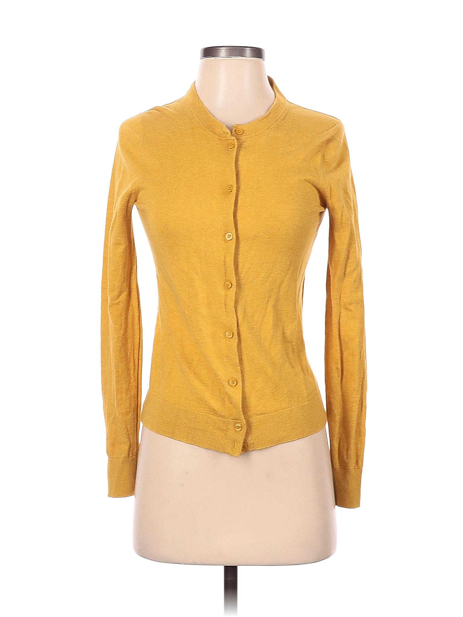 J.Crew Mercantile 100 Cotton Color Block Solid Yellow Cardigan Size XS 85 off ThredUp