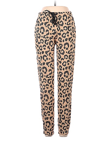 Jasmine Ginger Animal Print Leopard Print Tan Casual Pants Size