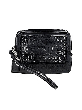 Coach Heart Poppy Leather Wristlet