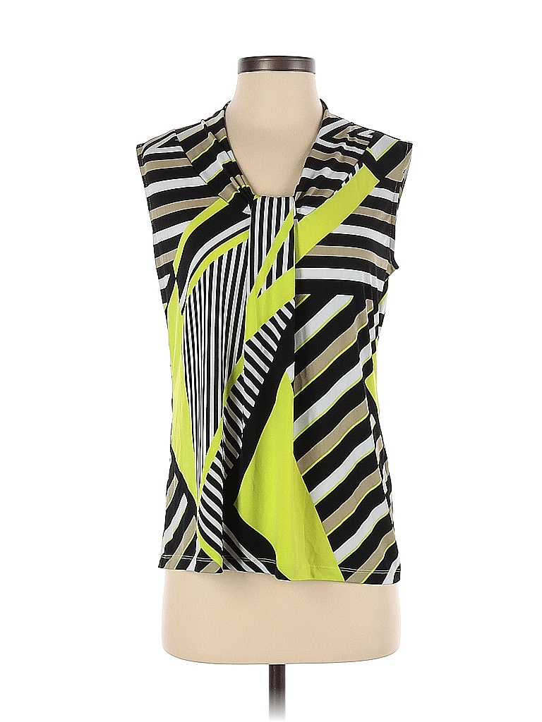 Dana Buchman Stripes Colored Yellow Sleeveless Blouse Size S 77 Off Thredup 4263