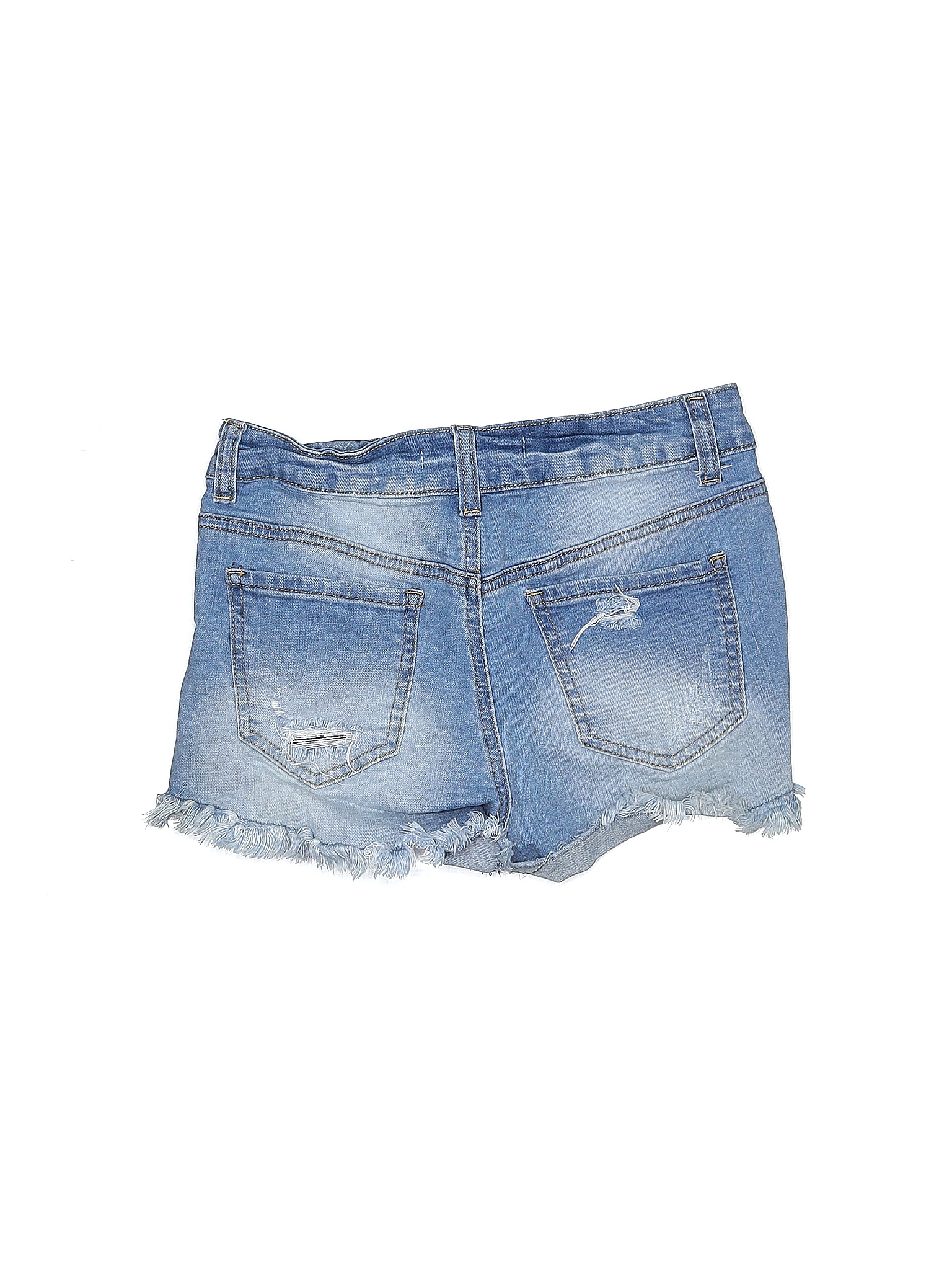 Wax Jean Solid Blue Denim Shorts Size S - 62% off | thredUP