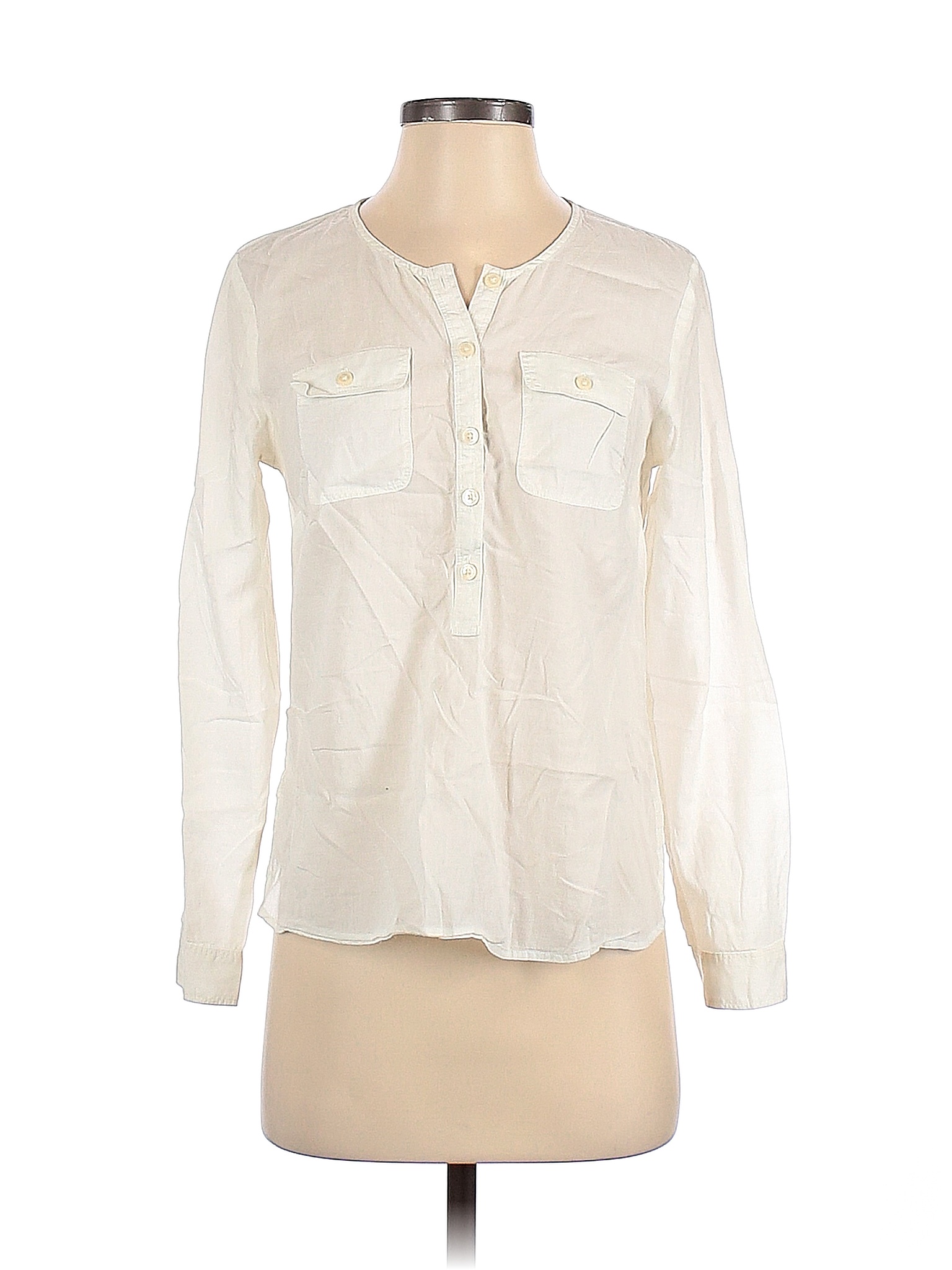 Tunique Femme Ann Taylor LOFT - Marron (tan), Manches Longues, Tricot Stretch - Taille XS