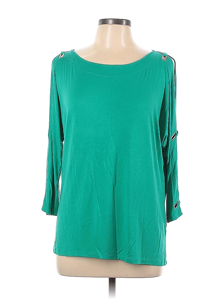 Cable & Gauge Colored Green Long Sleeve Top Size L - 41% off | thredUP