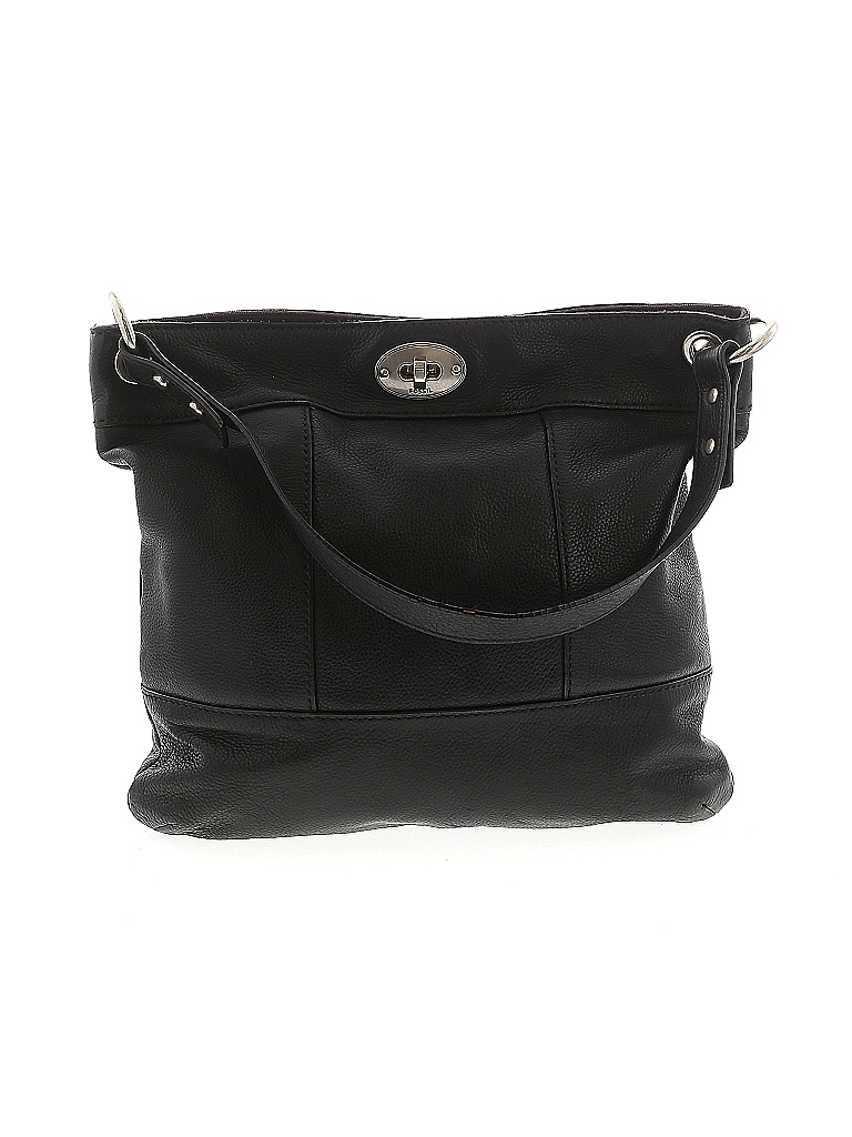 Fossil 100% Leather Solid Black Leather Shoulder Bag One Size - 72% off ...