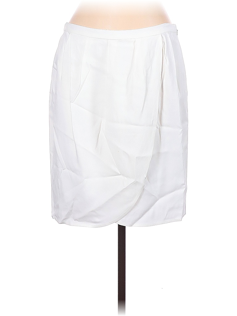 W by Worth Solid White Casual Skirt Size 12 - photo 1