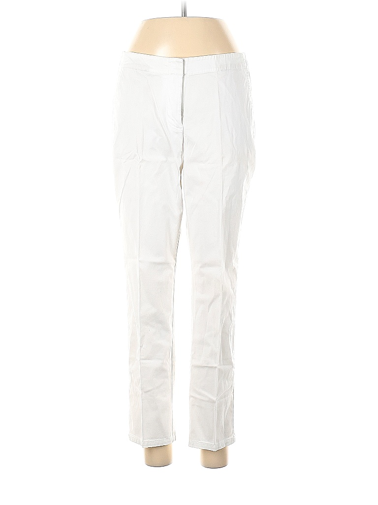 J.Jill Solid Colored White Khakis Size 8 - 81% off | thredUP