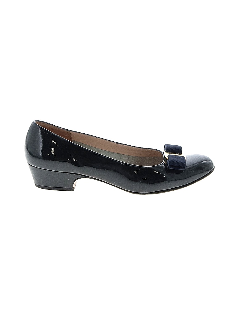 Salvatore Ferragamo Solid Black Blue Flats Size 7 - 78% off | thredUP